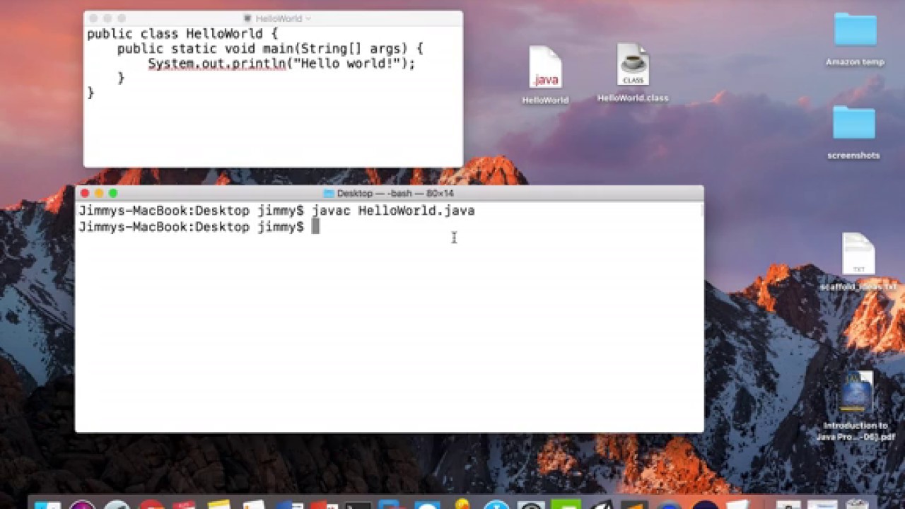 simple text editor compile and run java for mac